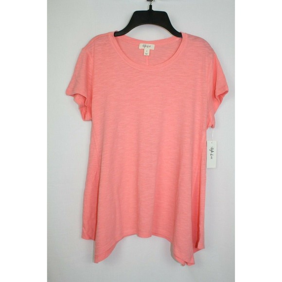 Style&co Women's Short Sleeve Tunic Blouse Shirt Top Size Small Orange - Picture 2 of 3